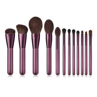 Wholesale  Custom Your Own Logo Eye Makeup Brushes  Blending Crease 12 Pieces Eyebrow Eyeshadow Brush Set