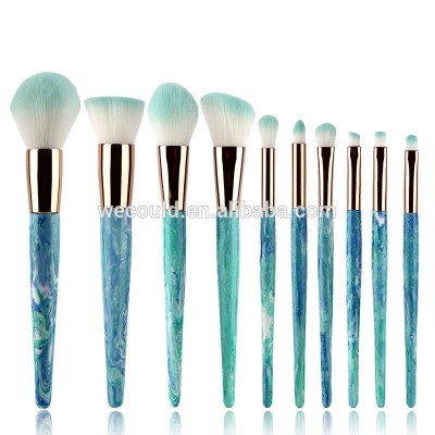 Cosmetics And Makeup Factory 10 Pcs Resin Handle Private Label Makeup Brush